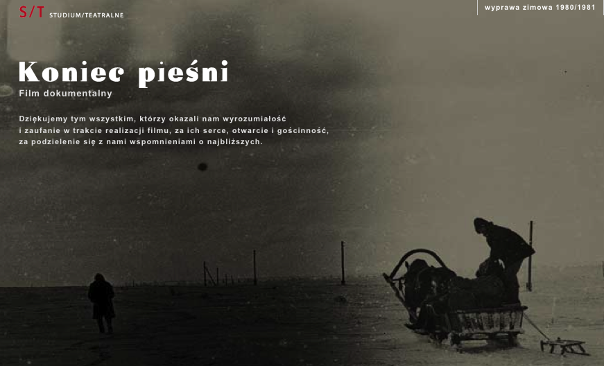 The Koniec Pieśni (End of Song) project website
